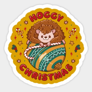 Hedgedog hoggy christmas Sticker